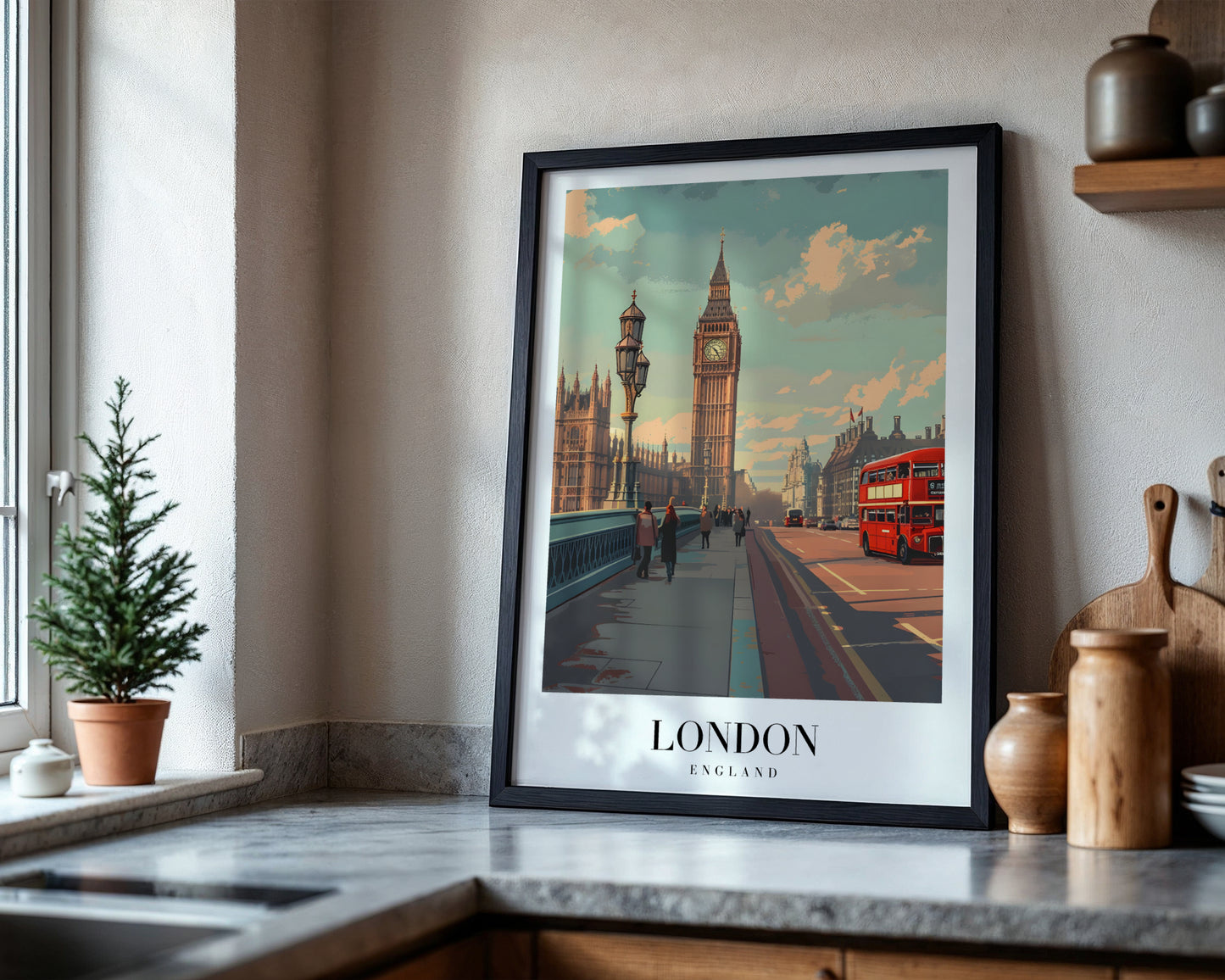 Iconic London Big Ben Cityscape Framed Poster – Framed Wall Art Poster - Image 4