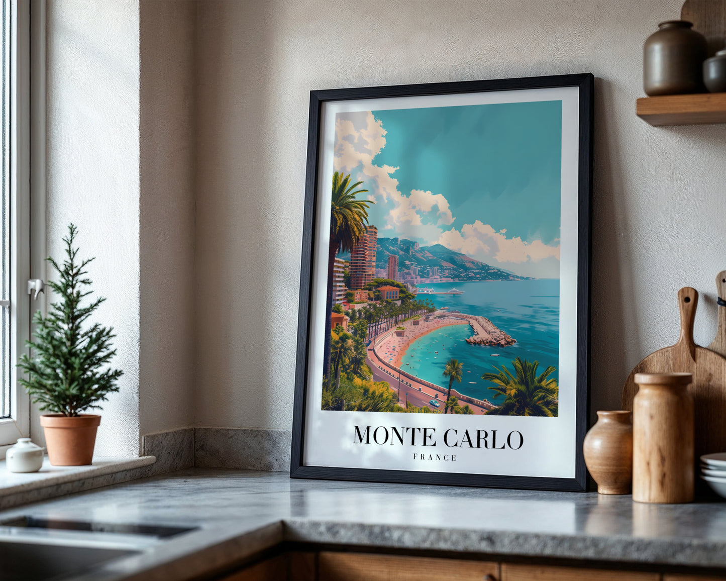 Monte Carlo Riviera Travel Framed Poster – Framed Wall Art Poster - Image 4