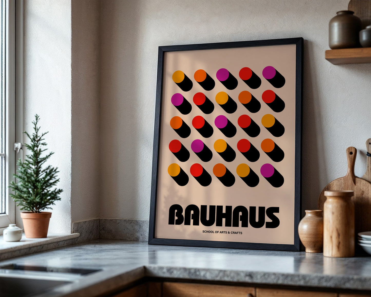 Bauhaus Balanced Composition Framed Poster - Image 4