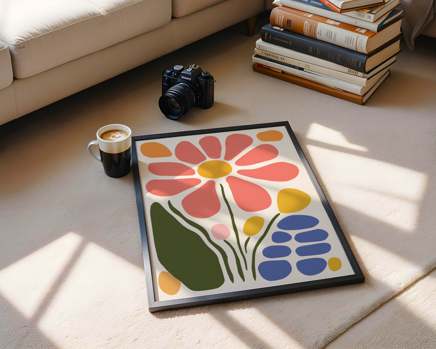Modern Abstract Floral Garden Framed Poster – Framed Wall Art Poster - Image 4