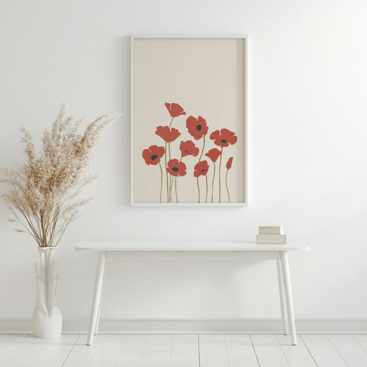 Blush Pink Abstract Curves Framed Poster - Image 2