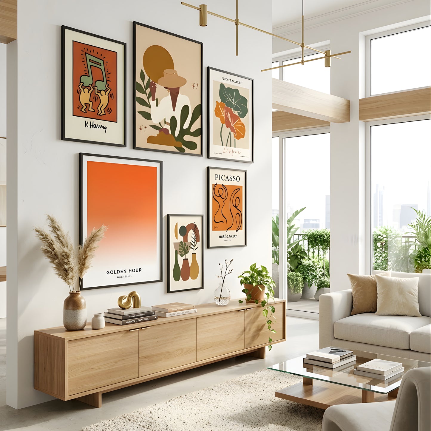 Earthy Terra Gallery Wall Set - 6 Framed Prints