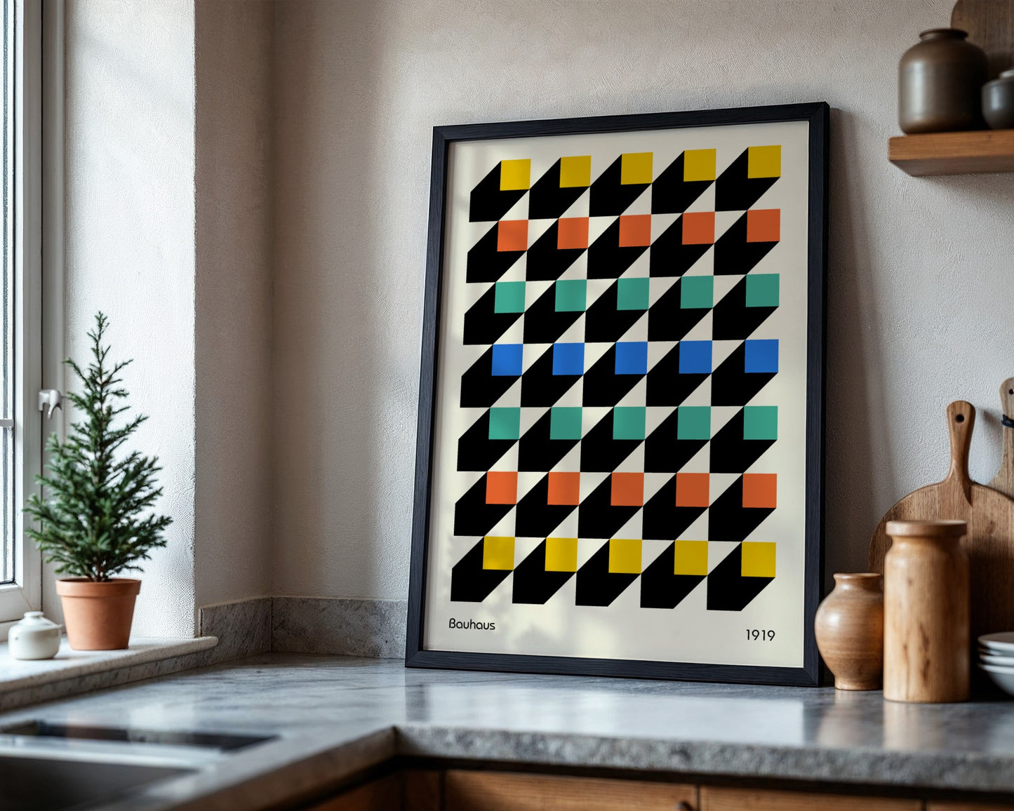 Bauhaus Dynamic Forms Framed Poster - Image 4