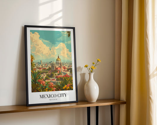 Vibrant Mexico City Golden Dome Framed Poster – Framed Wall Art Poster - Image 2