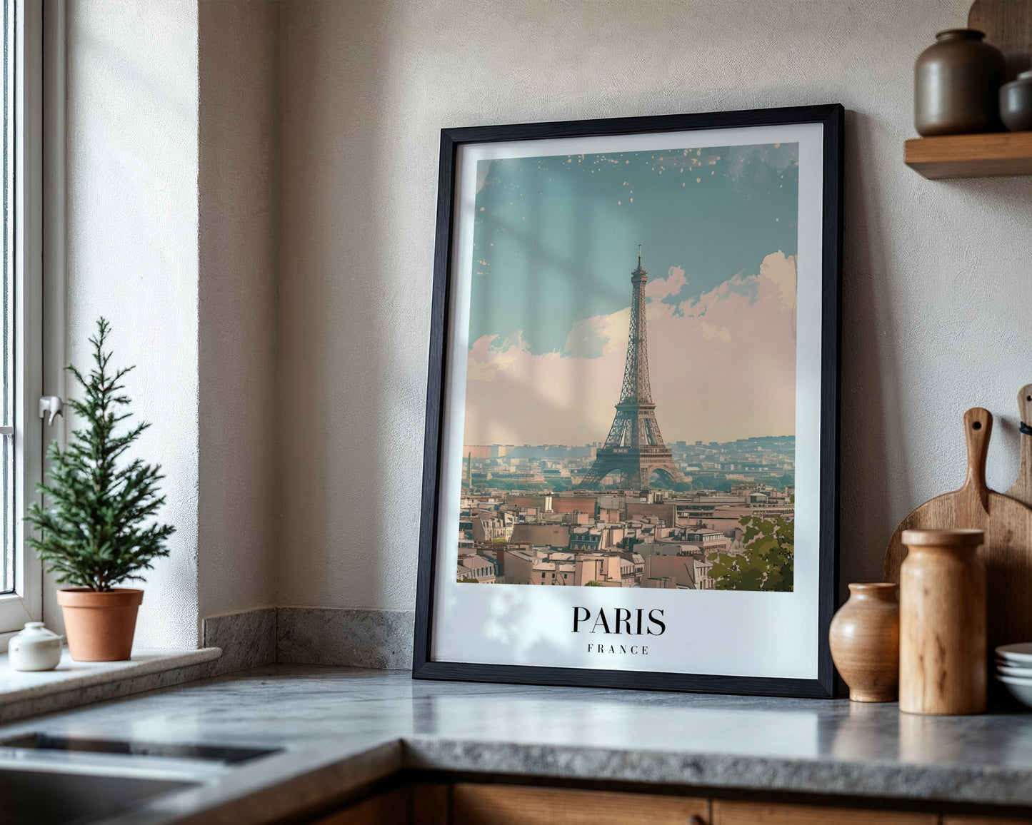 Eiffel Tower Paris Cityscape Framed Poster – Framed Wall Art Poster - Image 4