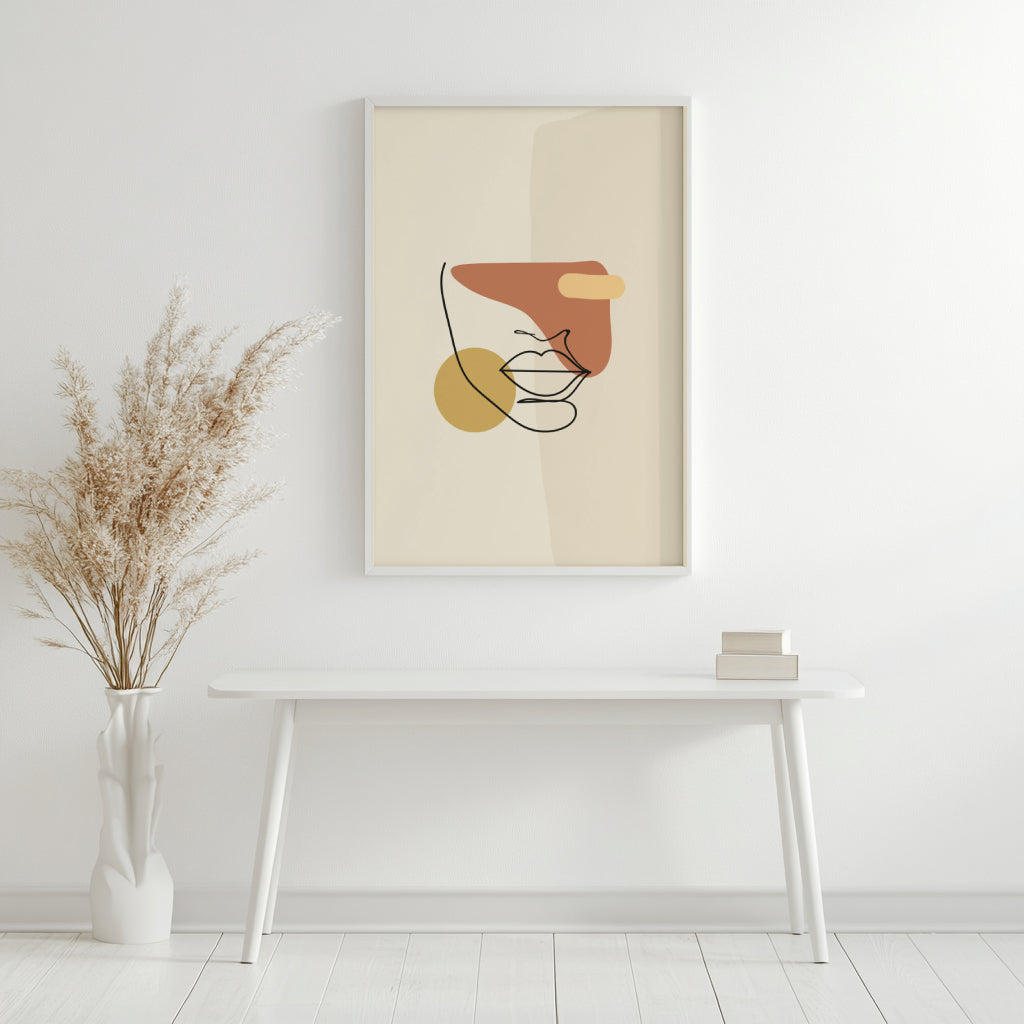 Desert Sunset Abstract Framed Poster - Image 3