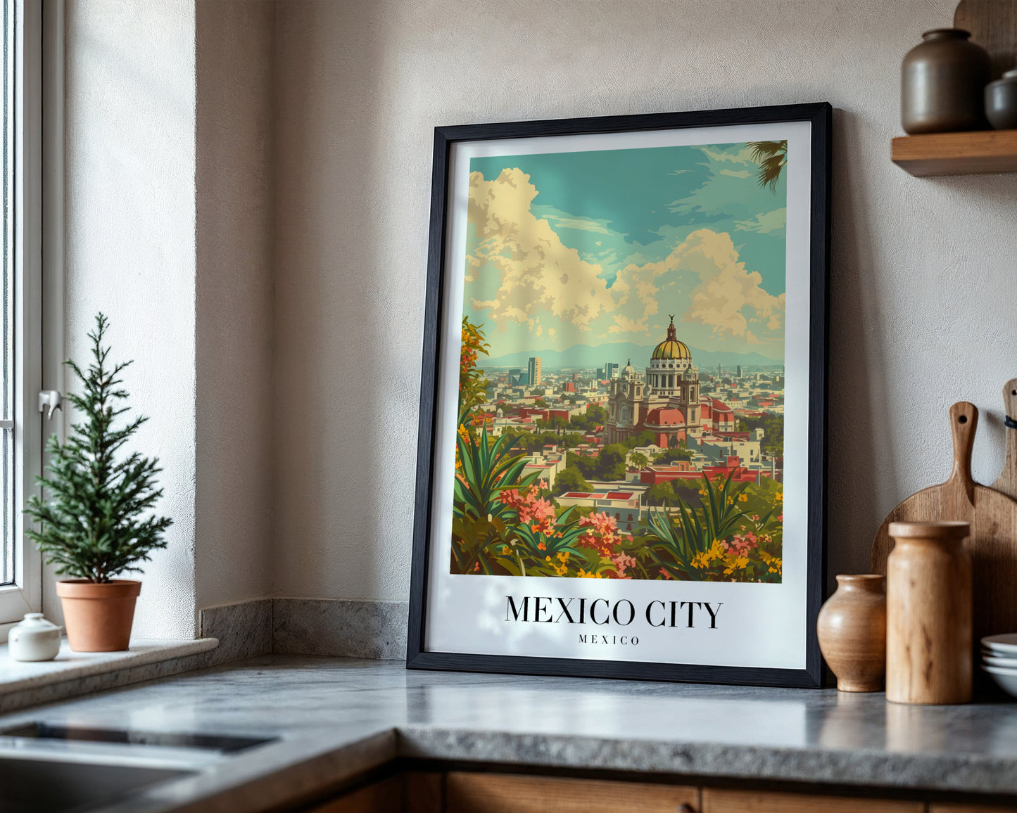 Vibrant Mexico City Golden Dome Framed Poster – Framed Wall Art Poster - Image 4