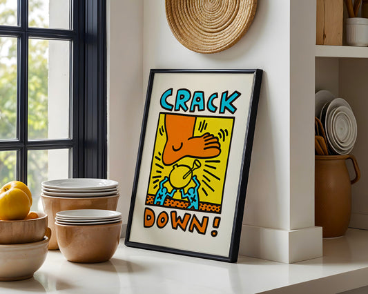 Crack Down Pop Art Framed Poster - View 2