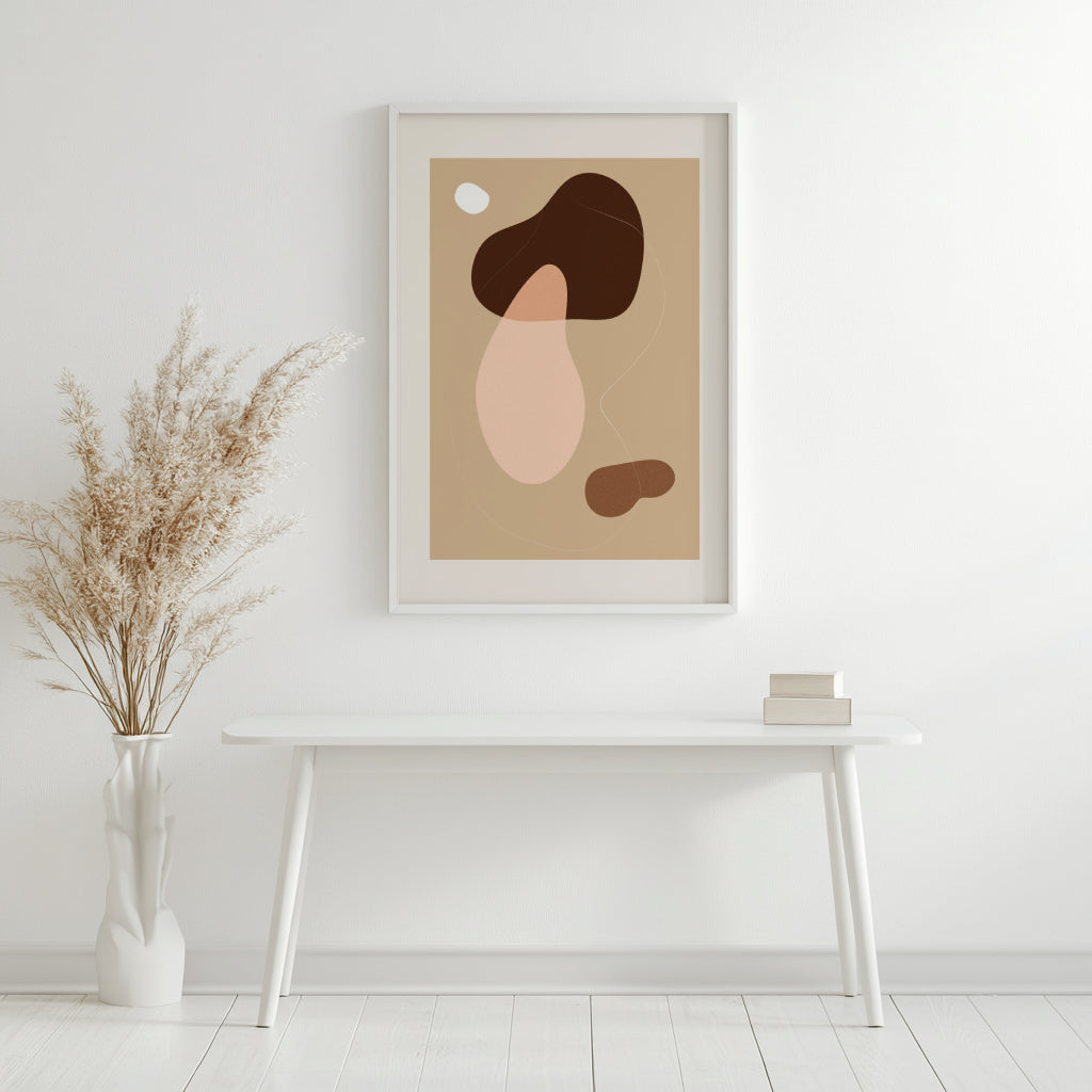 Earth Tone Organic Abstract Art Framed Poster – Framed Wall Art Poster - Image 3