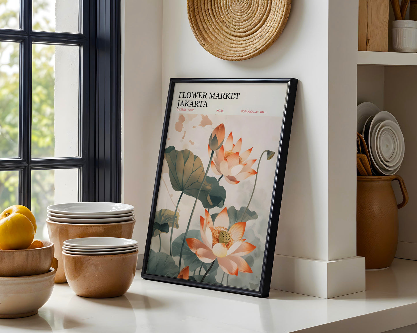 Jakarta Flower Market Lotus Botanical Framed Poster – Framed Wall Art Poster - Image 4