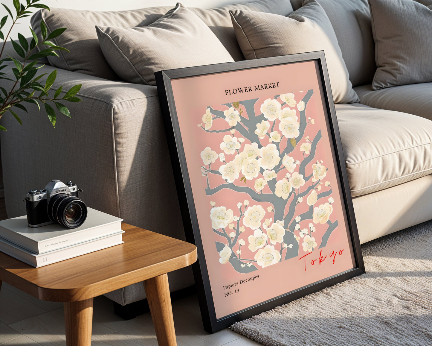 Tokyo Cherry Blossom Flower Market Framed Poster – Framed Wall Art Poster - Image 4