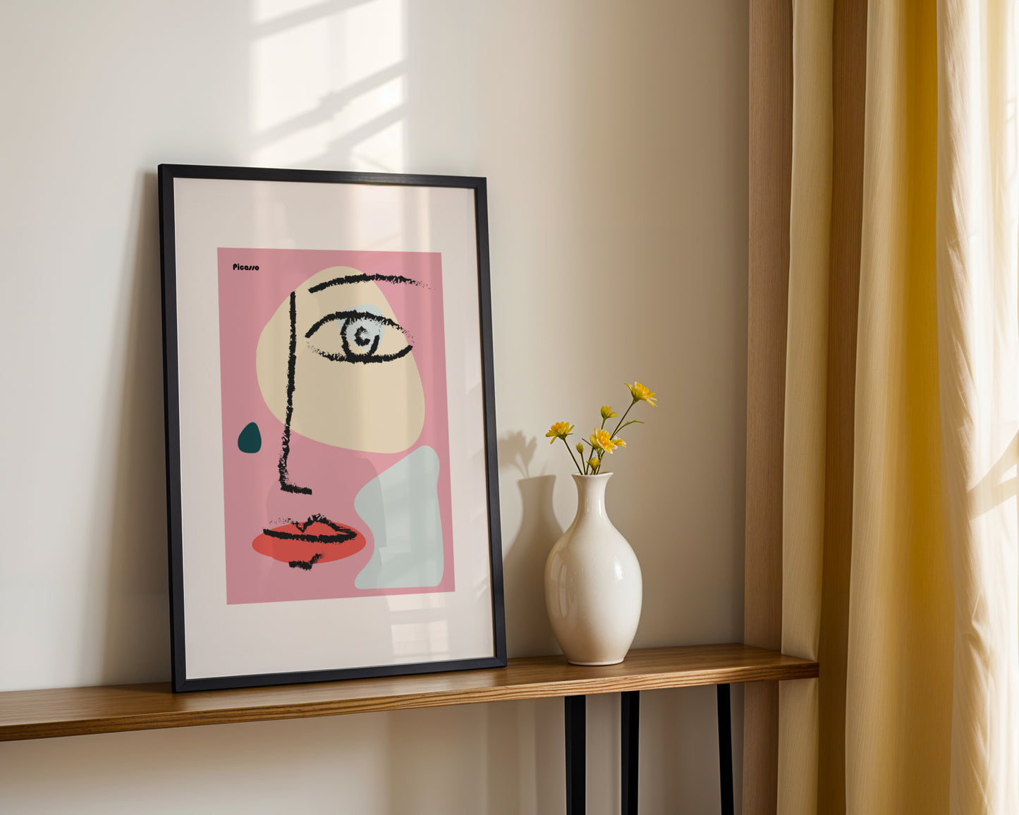 Modern Cubist Abstract Face Framed Poster - View 4