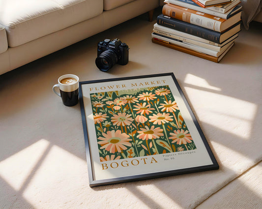 Bogota Flower Market Abstract Floral Framed Poster – Framed Wall Art Poster - Image 2