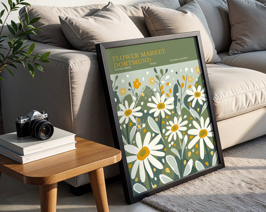 Flower Market Dortmund Botanical Wall Art Print – Framed Wall Art Poster - Image 2