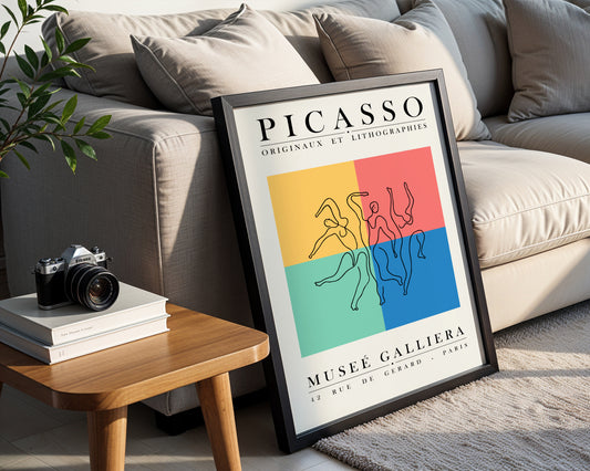 Picasso Abstract Dancers Exhibition Modern Art Framed Poster - View 2