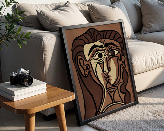 Cubist Abstract Face Framed Poster - View 2