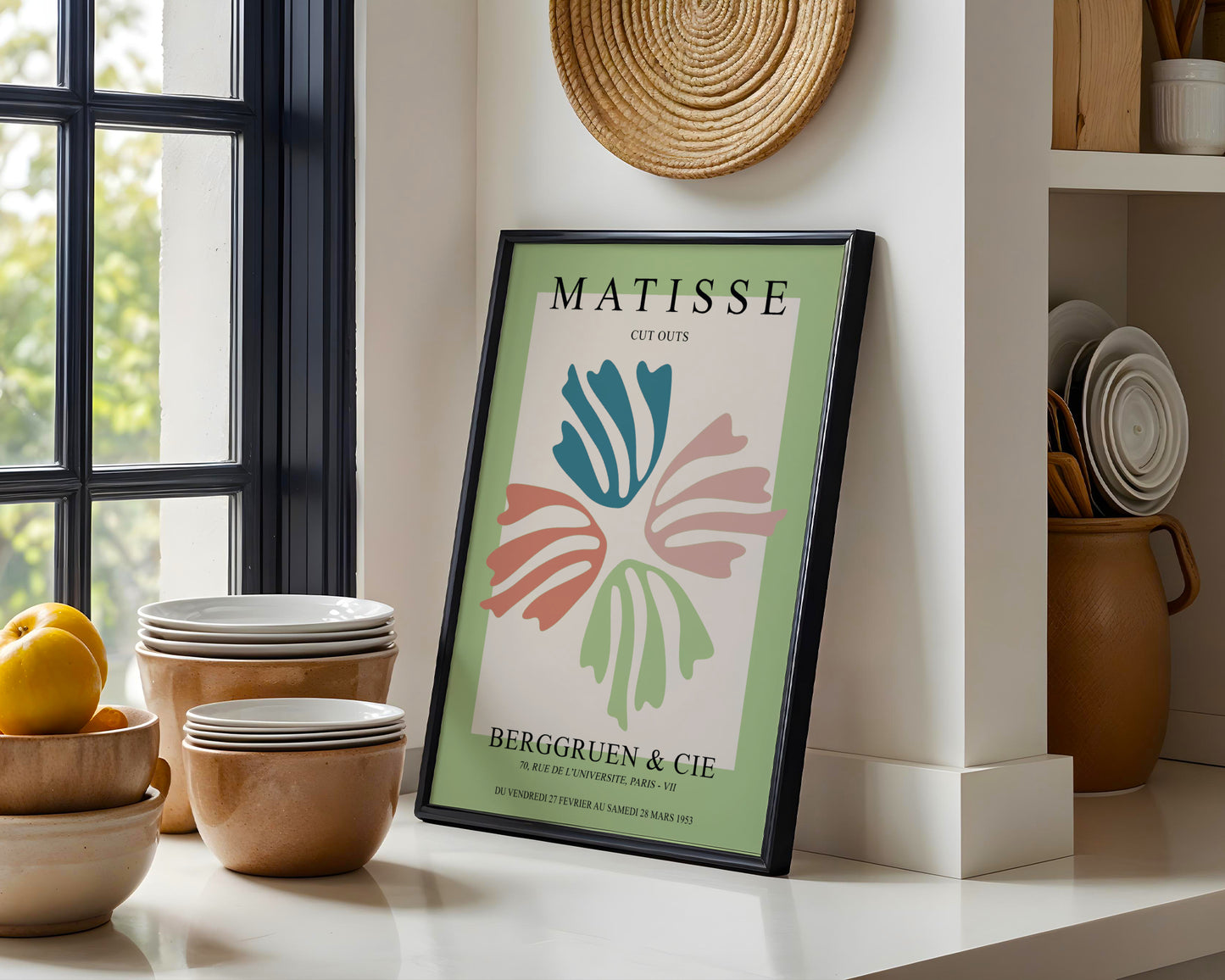 Matisse Cut Outs Abstract Floral Framed Poster - View 1