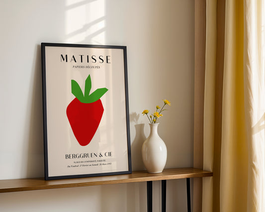 Matisse Red Strawberry Cut-Out Framed Poster - View 2