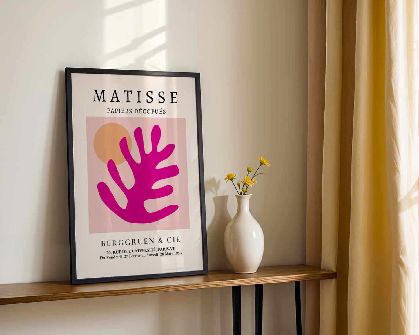Matisse Papiers Découpés Pink Abstract Art Framed Poster - View 5