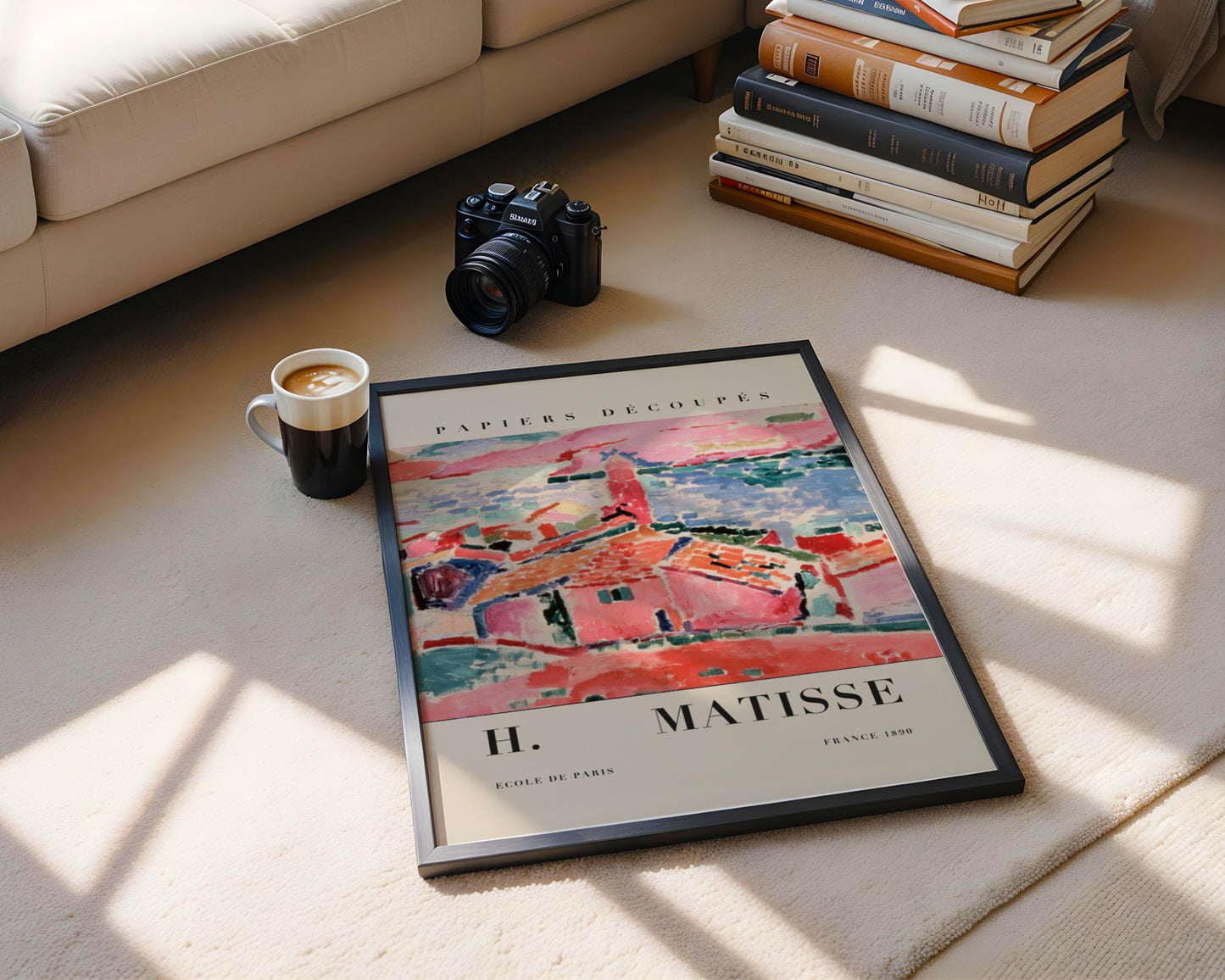 Matisse Inspired Abstract French Landscape Framed Poster - View 5