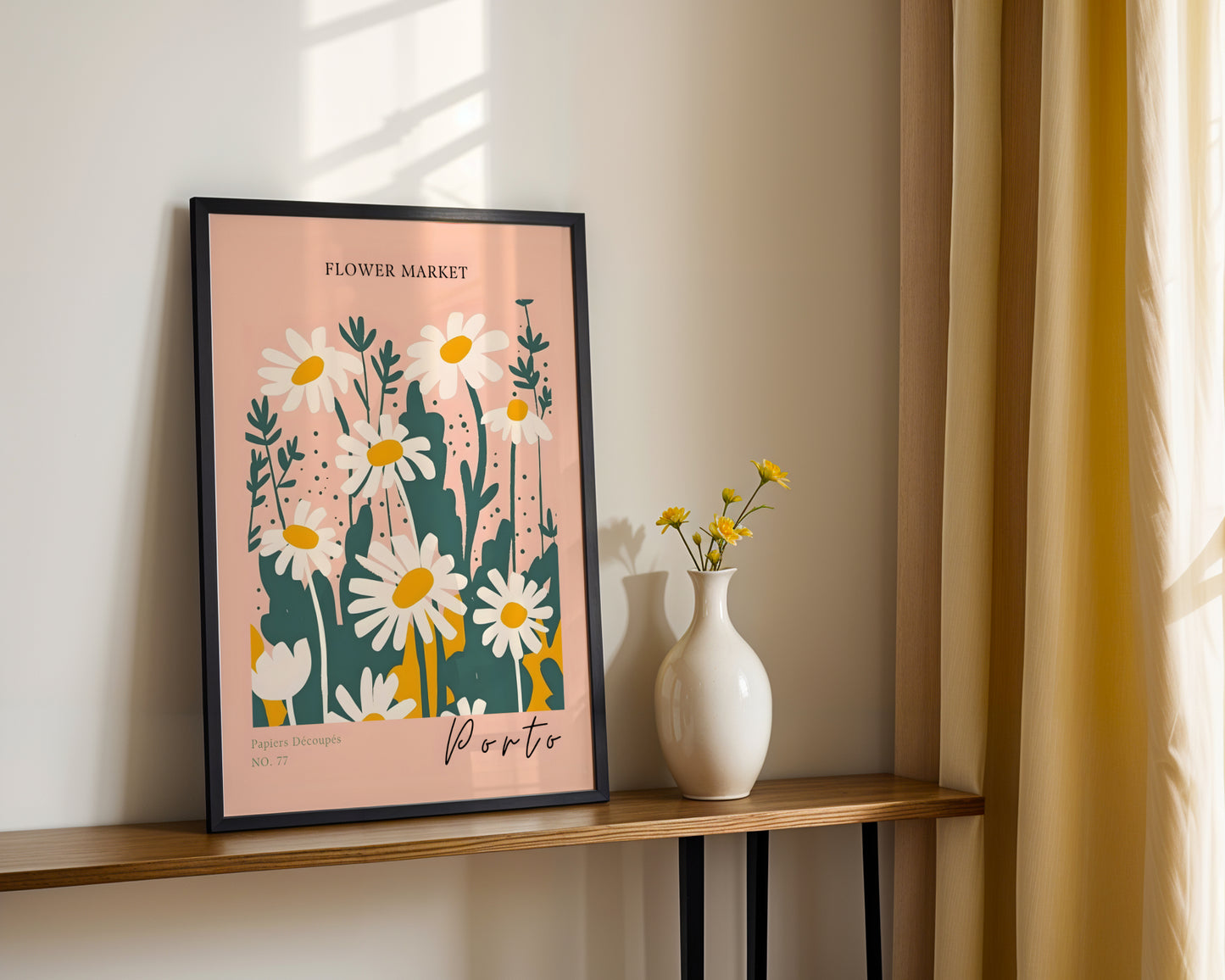 Porto Flower Market Daisy Art Framed Poster – Framed Wall Art Poster - Image 4