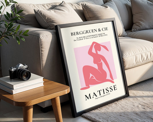 Matisse Nu Bleu Abstract Figure Framed Poster - View 2