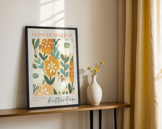 Rotterdam Flower Market Abstract Floral Framed Poster – Framed Wall Art Poster - Image 2