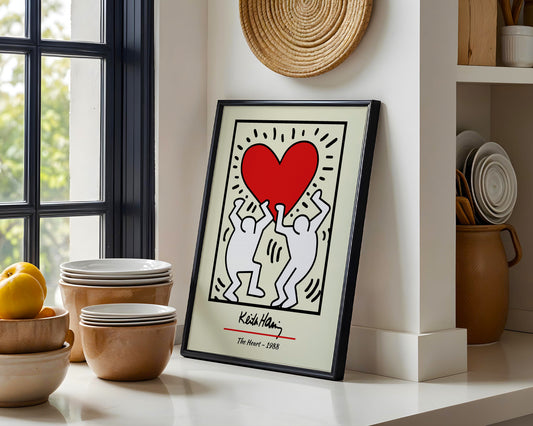 Keith Haring "The Heart" Pop Art Framed Poster - View 2