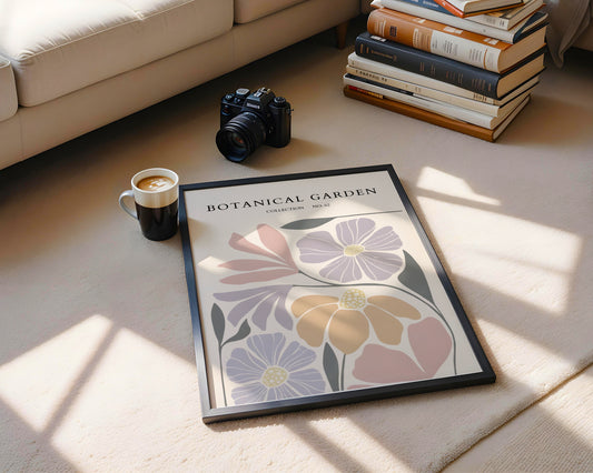 Abstract Pastel Botanical Garden Framed Poster – Framed Wall Art Poster - Image 2
