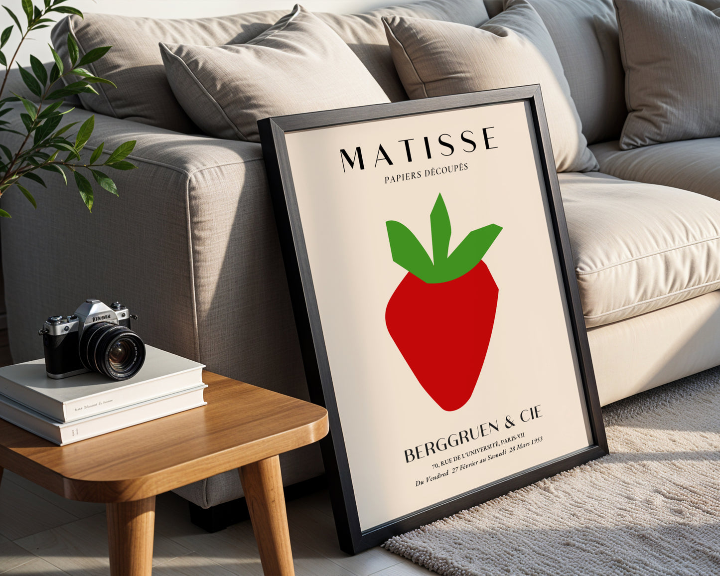 Matisse Red Strawberry Cut-Out Framed Poster - View 4