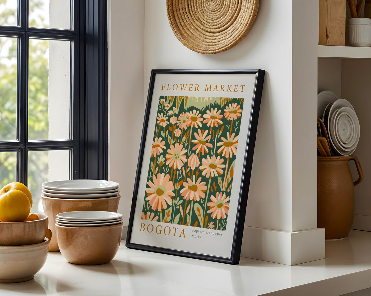 Bogota Flower Market Abstract Floral Framed Poster – Framed Wall Art Poster - Image 4