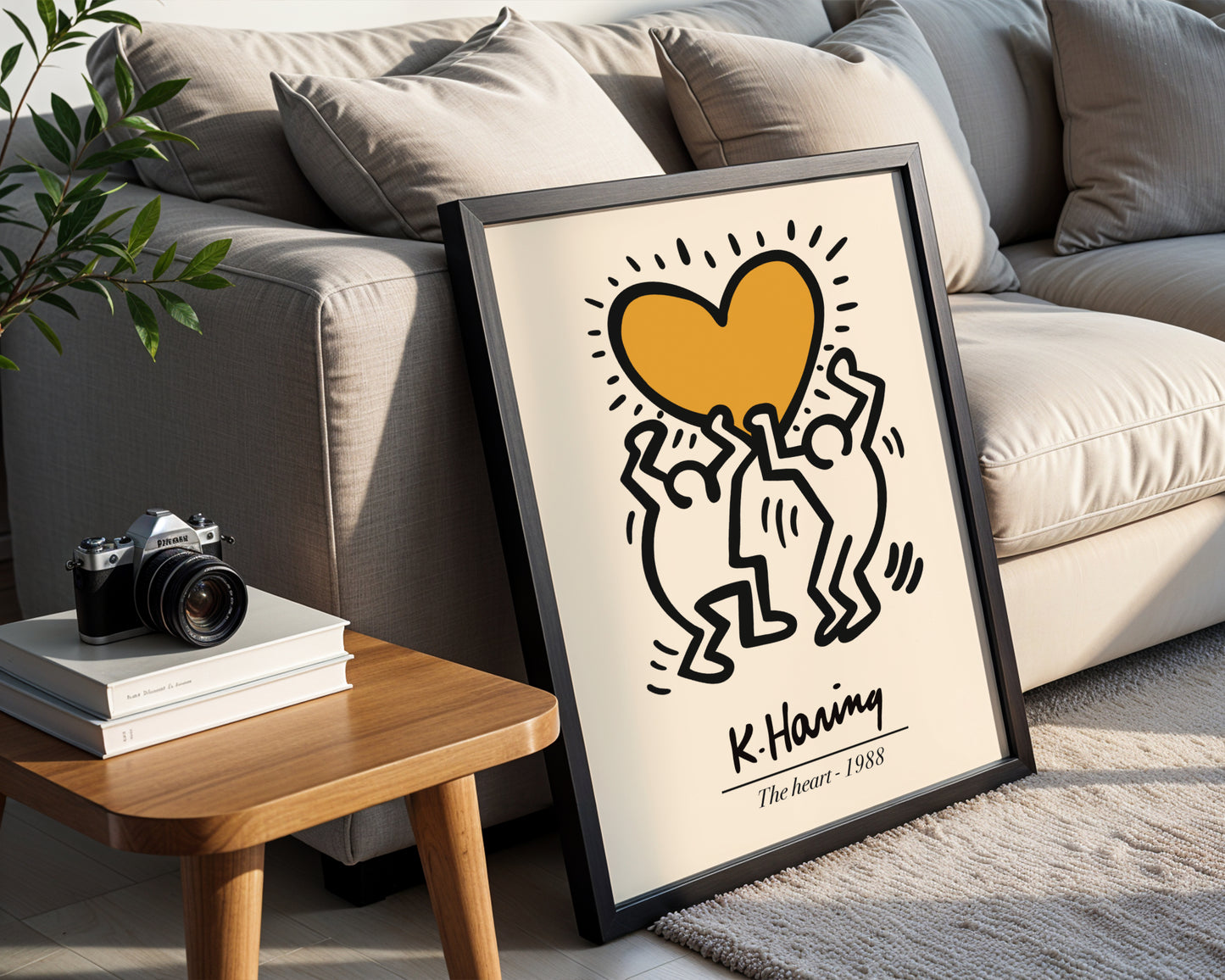 Keith Haring 'The Heart' Pop Art Framed Poster - View 4