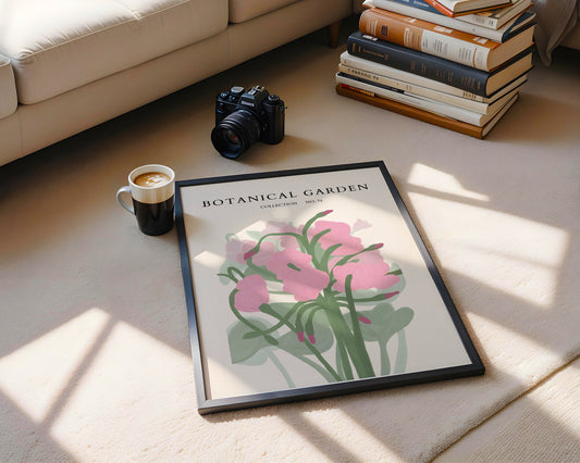 Abstract Pink Botanical Garden Framed Poster – Framed Wall Art Poster - Image 2