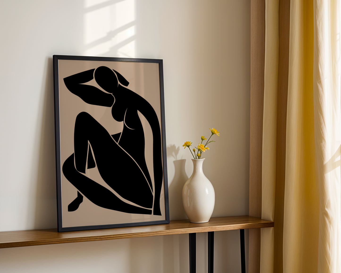 Minimalist Female Silhouette Framed Poster - View 4