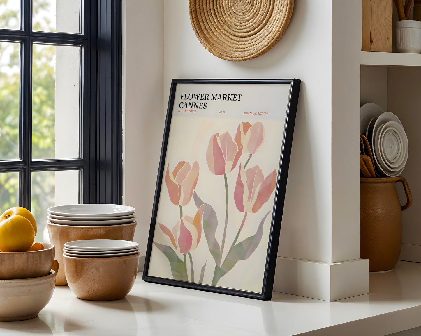 Cannes Flower Market Abstract Tulips Framed Poster – Framed Wall Art Poster - Image 4
