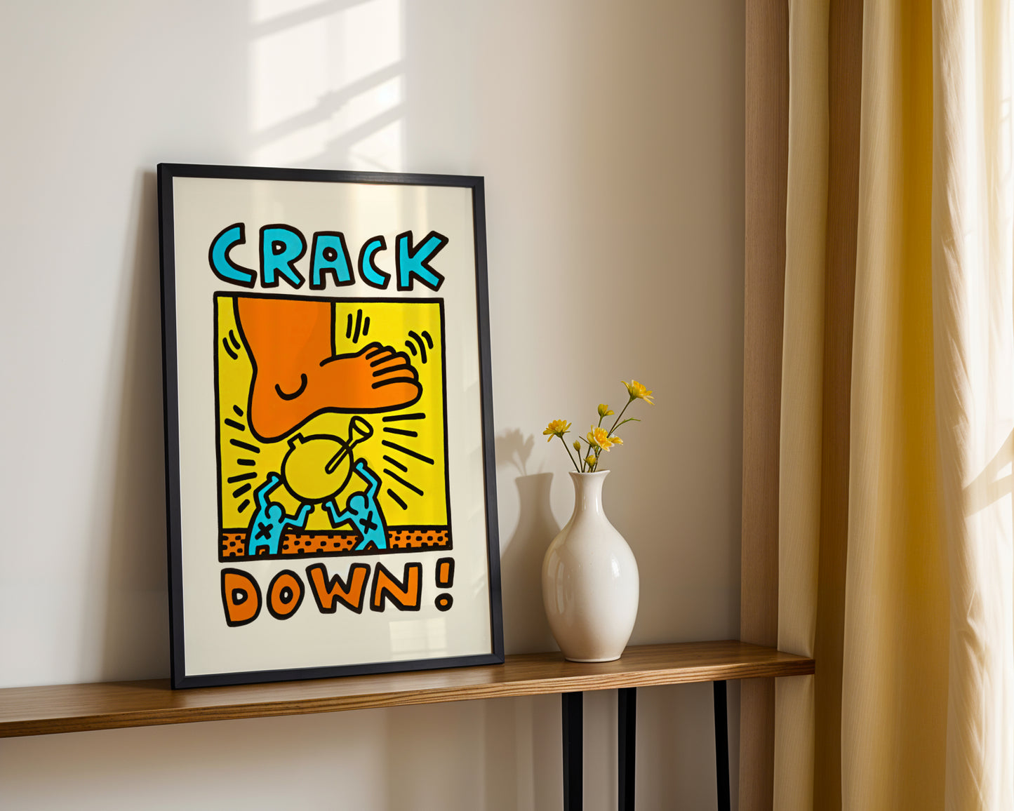 Crack Down Pop Art Framed Poster - View 4