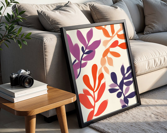 Vibrant Abstract Botanical Framed Poster – Framed Wall Art Poster - Image 2