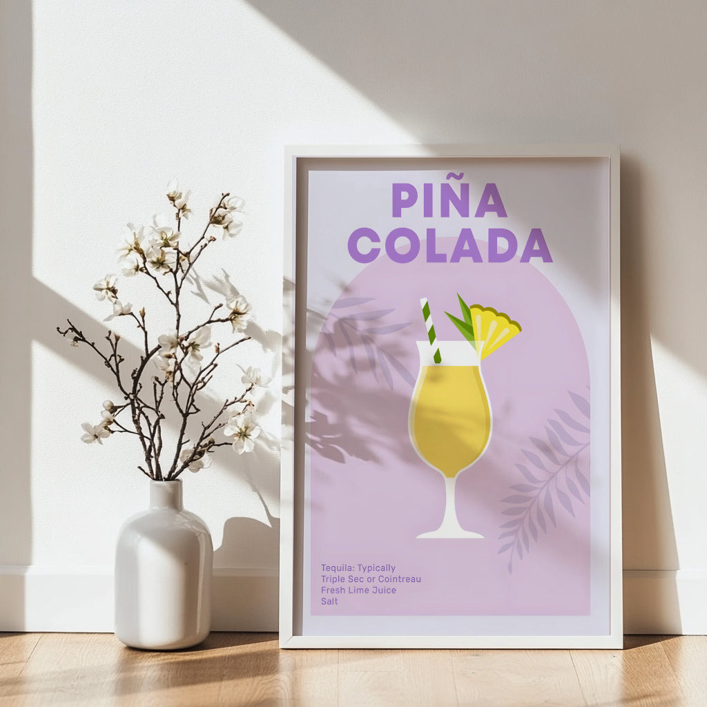 Piña Colada Tropical Cocktail Drink Framed Poster – Framed Wall Art Poster - Image 4