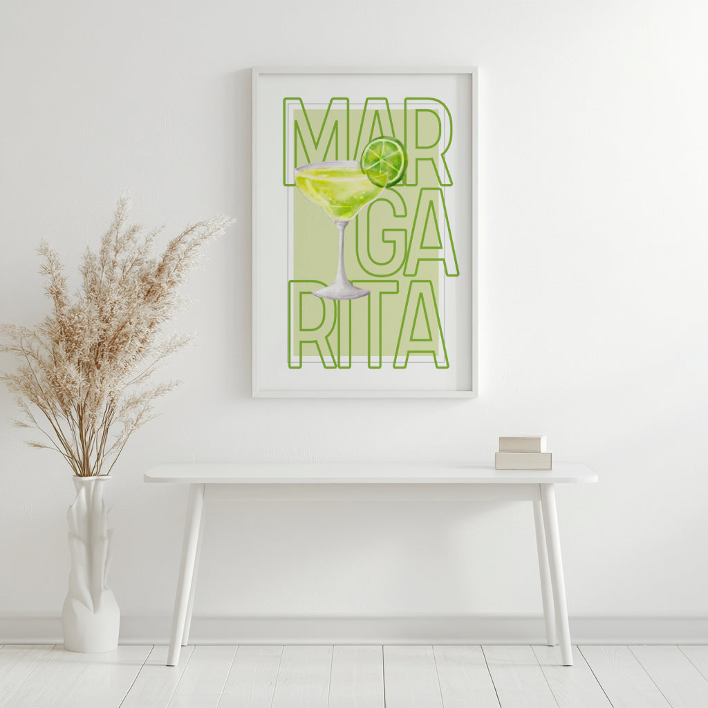 Margarita Cocktail Drink Lime Green Framed Poster – Framed Wall Art Poster - Image 4