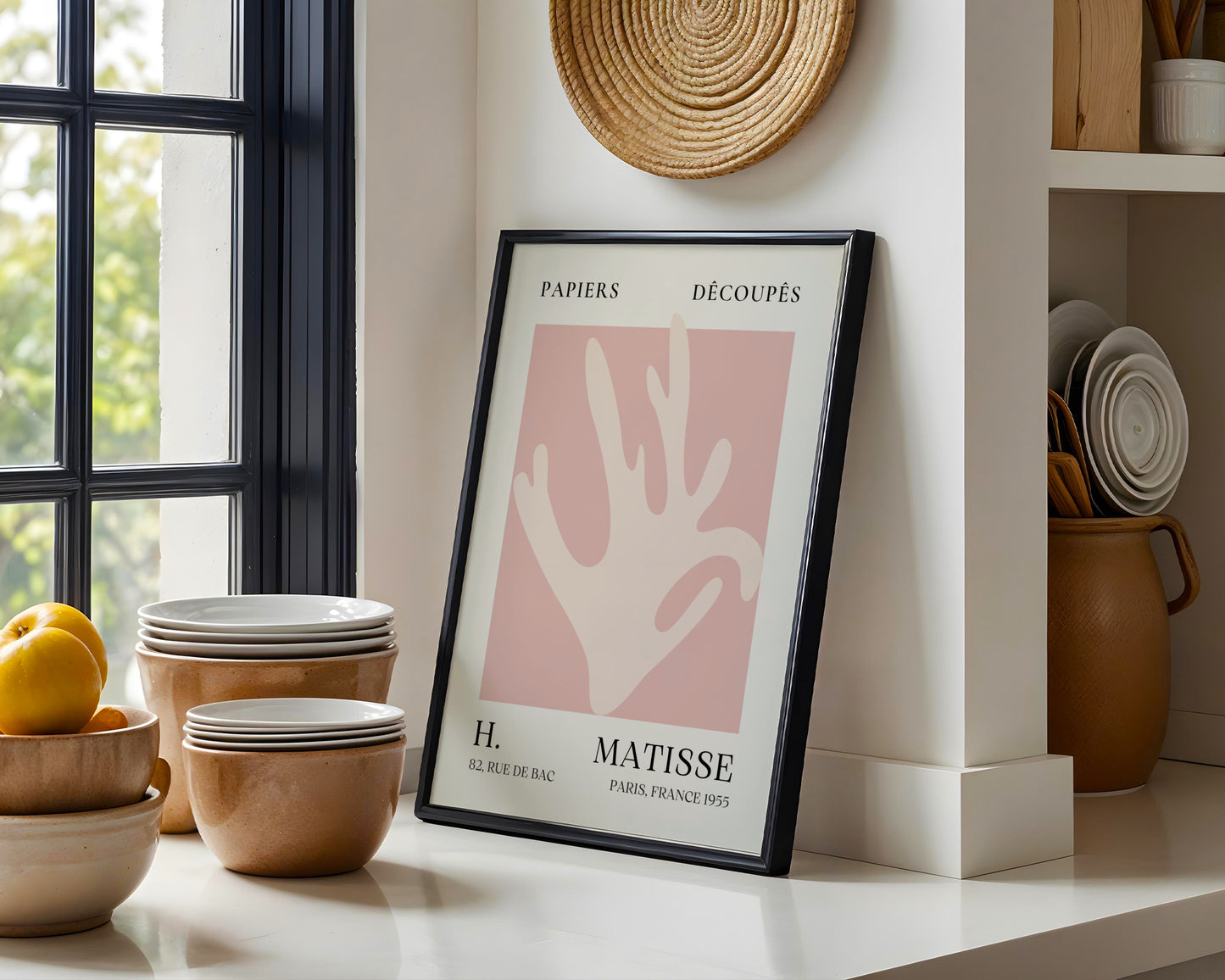 Matisse Pink Abstract Coral Framed Wall Art - View 5