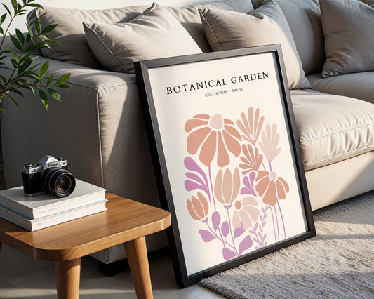 Botanical Garden Abstract Flower Framed Poster – Framed Wall Art Poster - Image 2