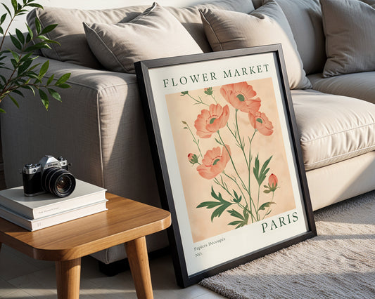Paris Flower Market Botanical Framed Poster – Framed Wall Art Poster - Image 2