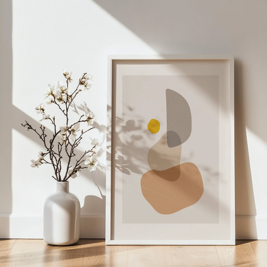 Abstract Organic Shapes Minimalist Framed Poster – Framed Wall Art Poster - Image 3
