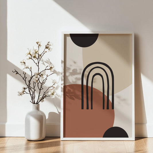 Boho Abstract Arches Framed Poster – Framed Wall Art Poster - Image 2