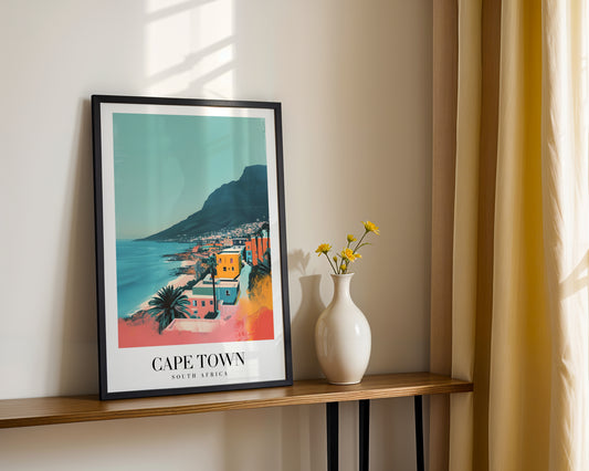 Colorful Cape Town South Africa Cityscape Framed Poster – Framed Wall Art Poster - Image 2