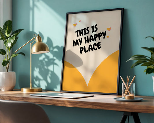 "This Is My Happy Place" Framed Poster – Framed Wall Art Poster - Image 2