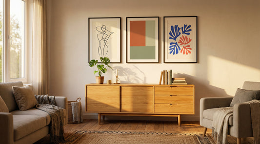 abstract modern art drawing - framed abstract wall art in Indian living room
