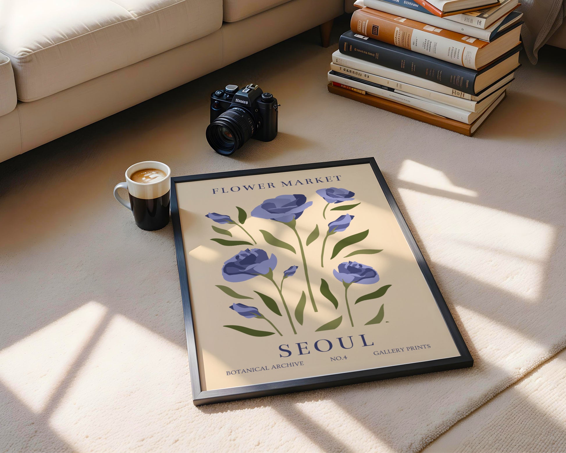 Seoul Flower Market Botanical Print Framed Poster – Framed Wall Art Poster - Image 4
