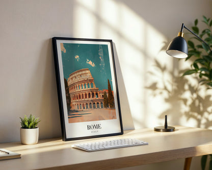 Rome Colosseum Vintage Travel Framed Poster – Framed Wall Art Poster - Image 3