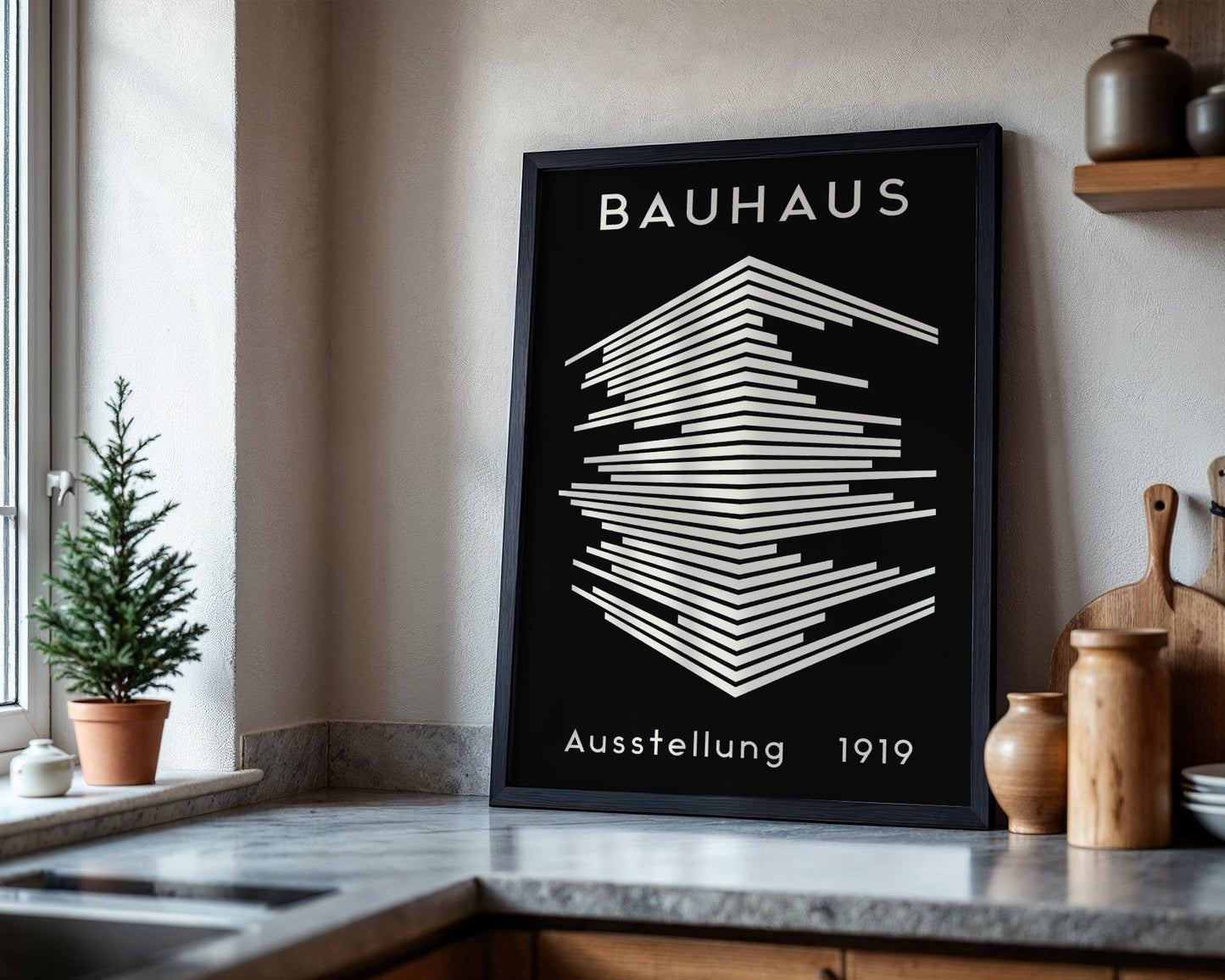 Bauhaus Exhibition 1919 Minimalist Framed Poster - Image 4